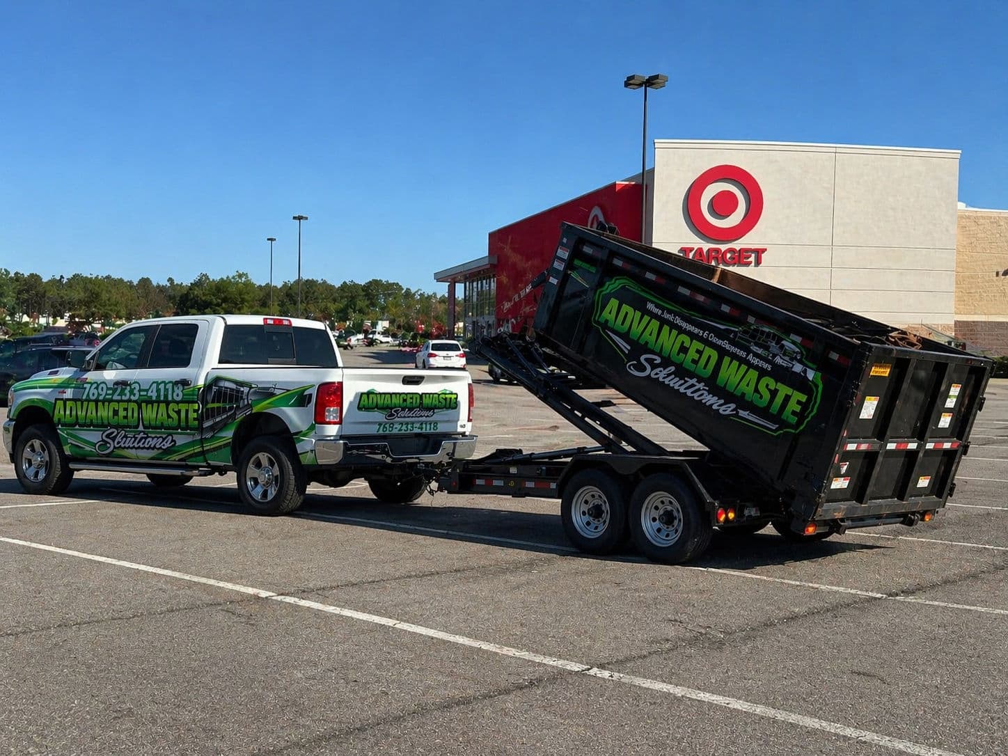 Same-Day Commercial Dumpster Delivery at a Busy Retail Location image