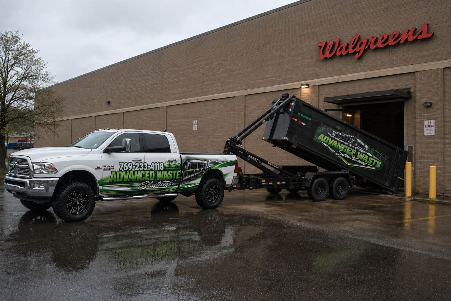Roll-Off Dumpster Delivery at Walgreens Loading Dock image