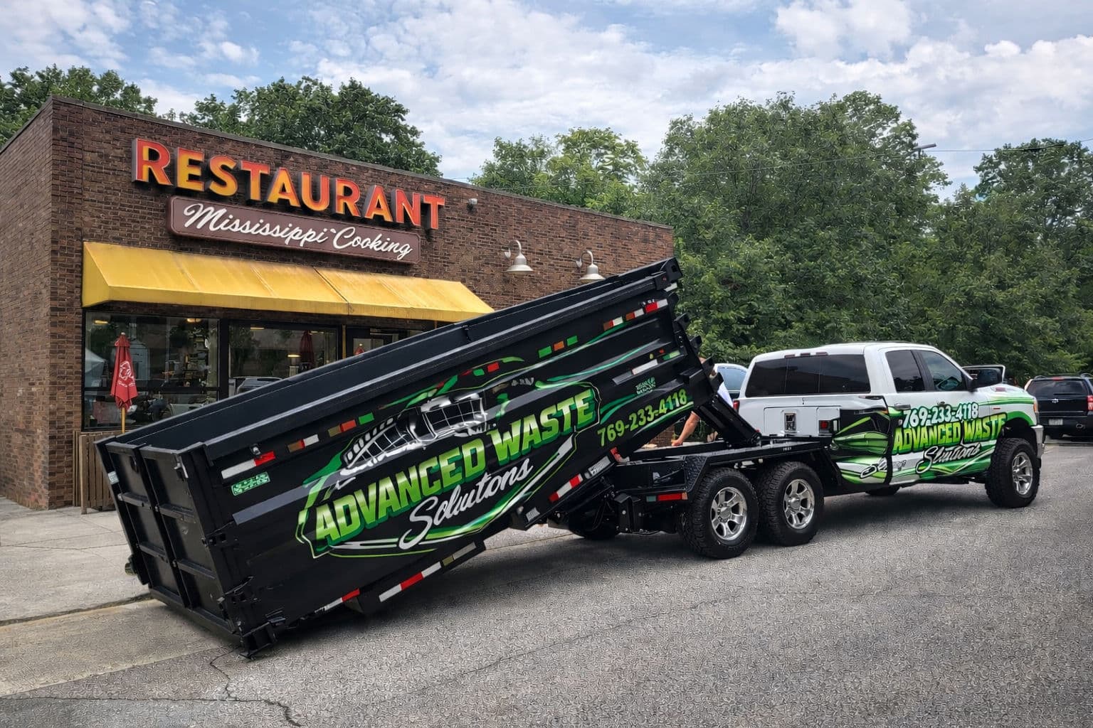 20-Yard Dumpster Rental Delivered to a Mississippi Restaurant image