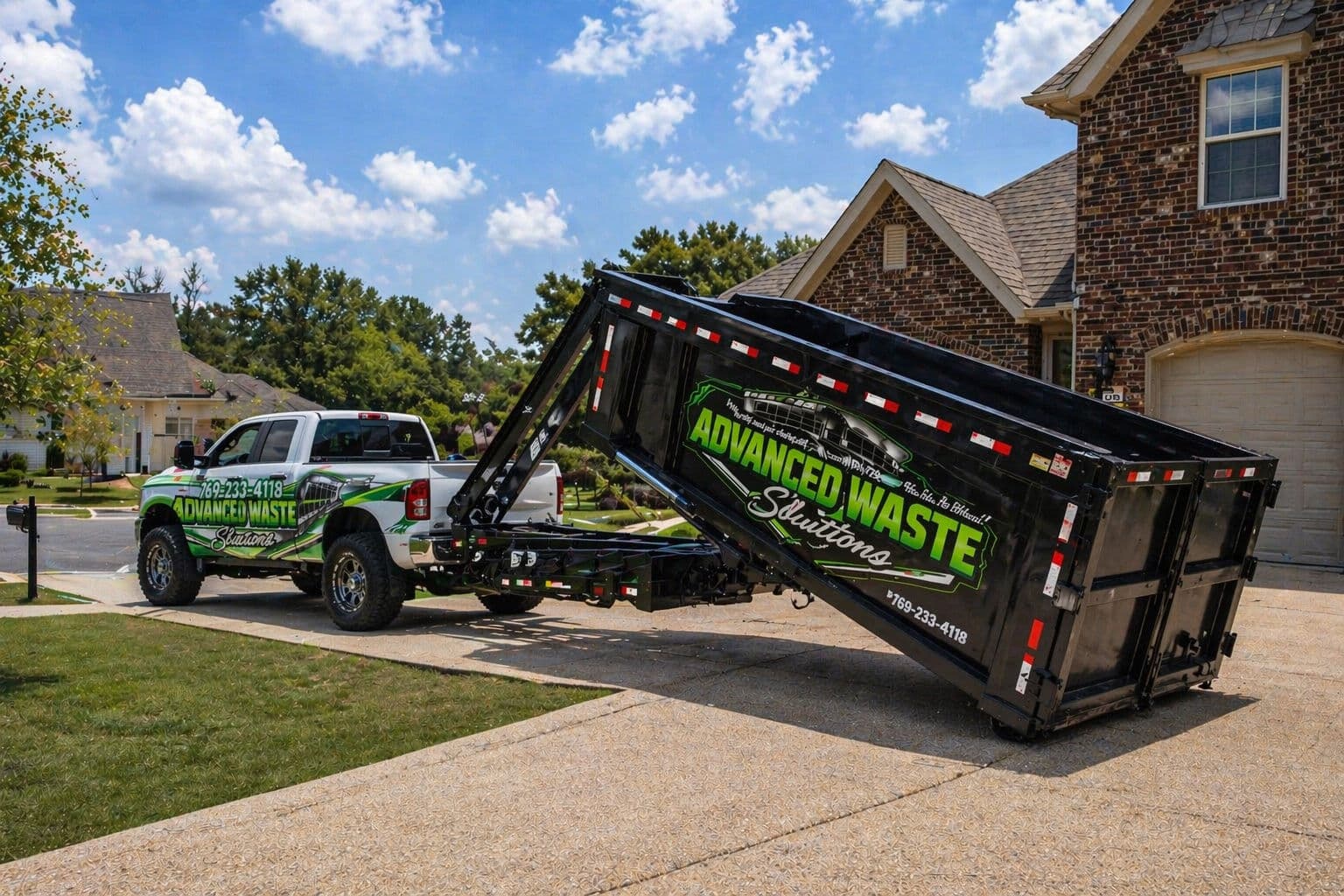 Project 15 yard dumpster rental delivered right to your driveway in Madison MS image